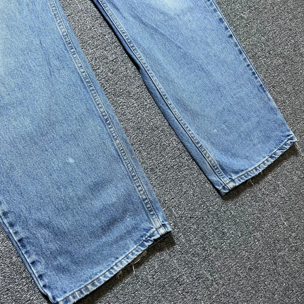 Vintage Levis 505 Jeans 40x32 Blue Distressed Thrashed Straight Leg Denim